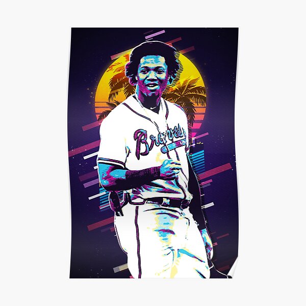 Ronald Acuna Jr Atlanta Braves Outfielder Art Wall Room Poster