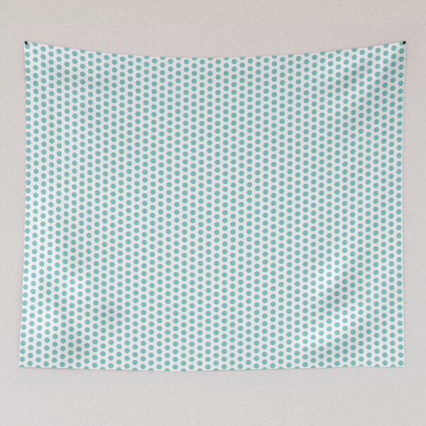 Item preview, Turquoise polkadots on white designed and sold by LittleBettyMakes.
