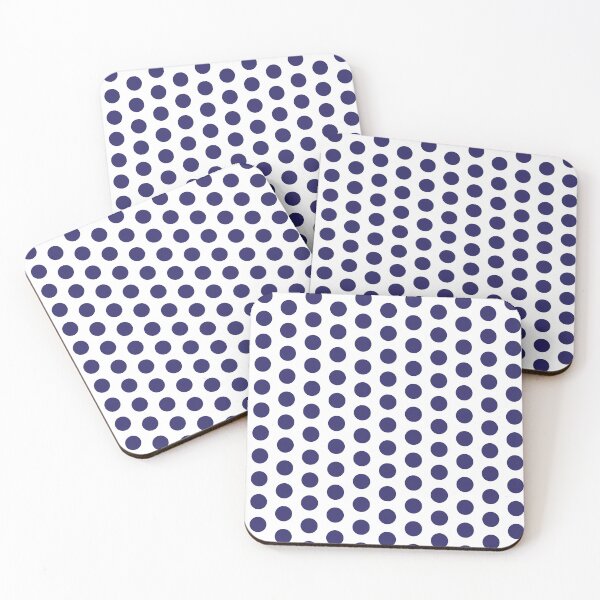 Item preview, Navy blue polkadots on white designed and sold by LittleBettyMakes.