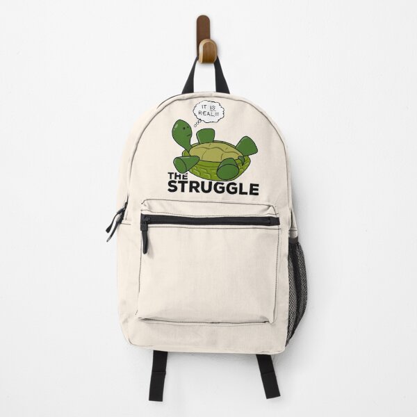 Item preview, Cute Depressed Cartoon Obese Turtle On Back Talking About The Struggle designed and sold by YomeHayin.