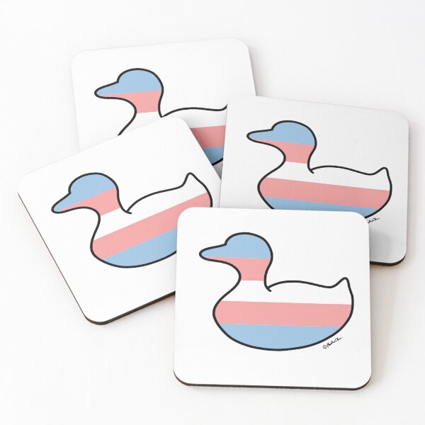 Item preview, Trans pride flag duck designed and sold by Mx-Phoenix.