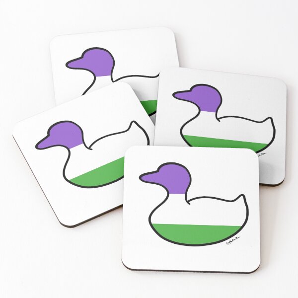 Item preview, Genderqueer pride flag duck designed and sold by Mx-Phoenix.
