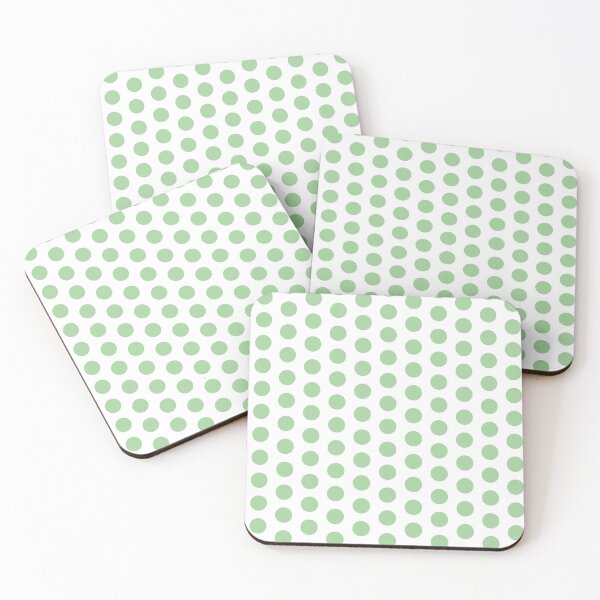 Item preview, Green polkadots on white designed and sold by LittleBettyMakes.