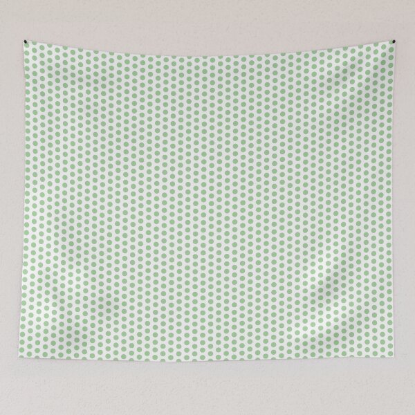 Item preview, Green polkadots on white designed and sold by LittleBettyMakes.