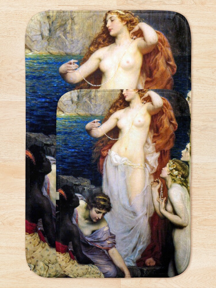 Alternate view of The Pearls Of Aphrodite – (Herbert James Draper) Герберт Дрейпер - Жемчуг Афродиты Bath Mat