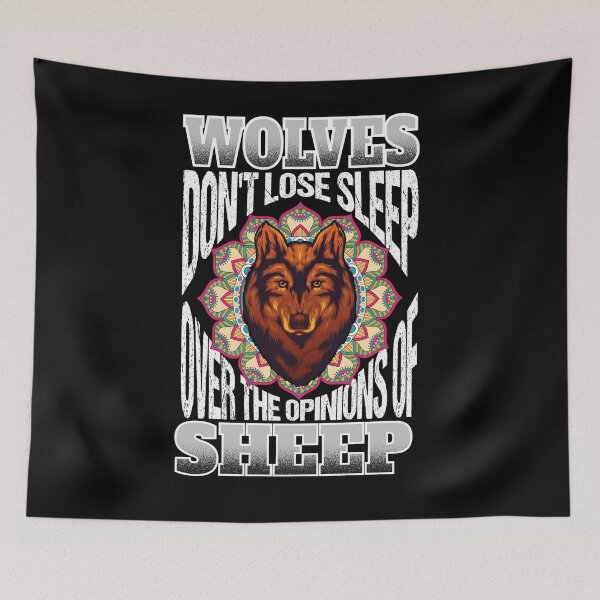 Item preview, Wolves Don't Lose Sleep over the Opinions of Sheep,watercolor,mandala designed and sold by ADAMYASS.