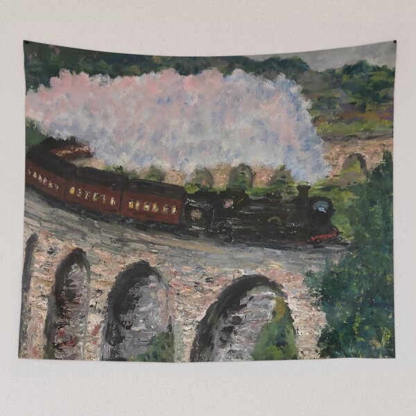 Item preview, Train steaming over bridge designed and sold by martydav.