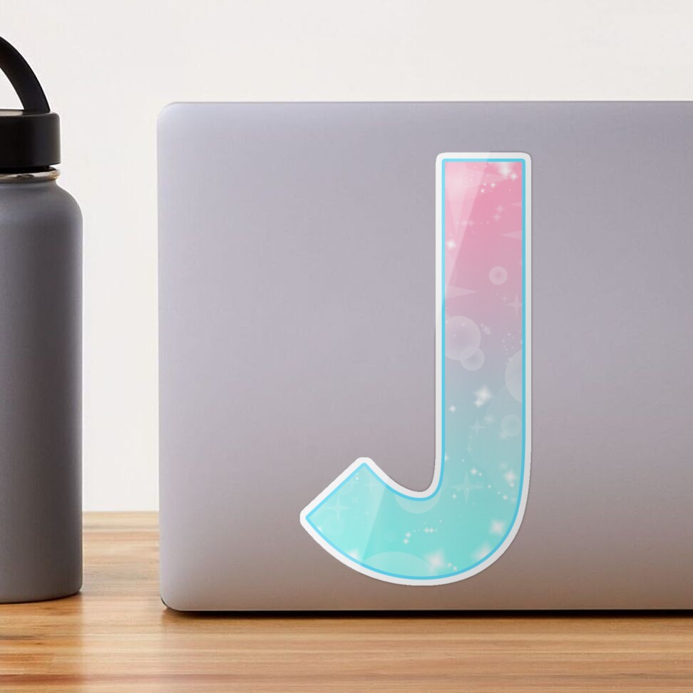 J.♡ The Letter J - Monogram in Kawaii Cotton Candy Sparkle