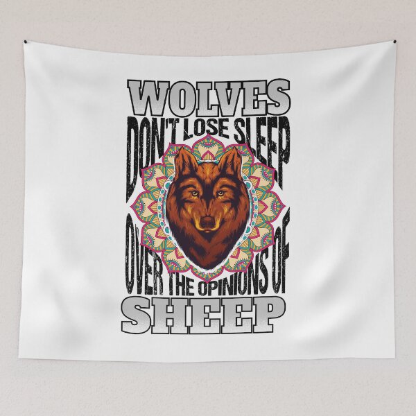 Item preview, Wolves Don't Lose Sleep over the Opinions of Sheep,watercolor,mandala designed and sold by ADAMYASS.
