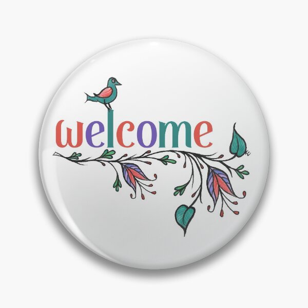 Item preview, Welcome - German Folk Flowers designed and sold by The White Bat.