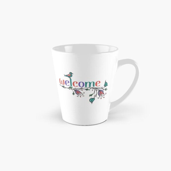 Vista previa del artículo con la obra «Bienvenido - Flores folclóricas alemanas», diseñado y vendido por The White Bat.