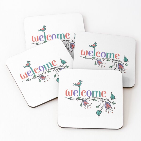 Item preview, Welcome - German Folk Flowers designed and sold by The White Bat.