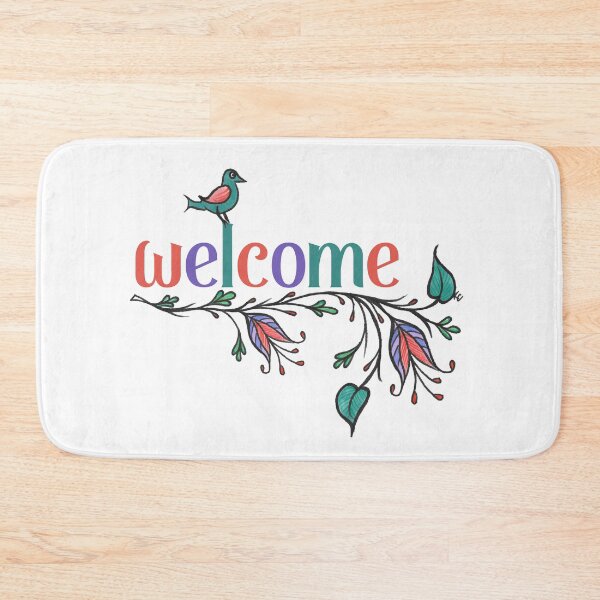 Item preview, Welcome - German Folk Flowers designed and sold by The White Bat.