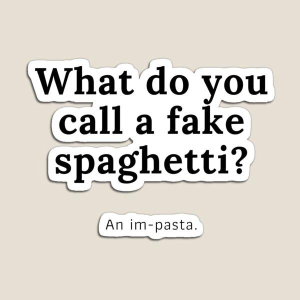 Item preview, "What do you call a fake spaghetti?" - Black designed and sold by Rare-Tees.