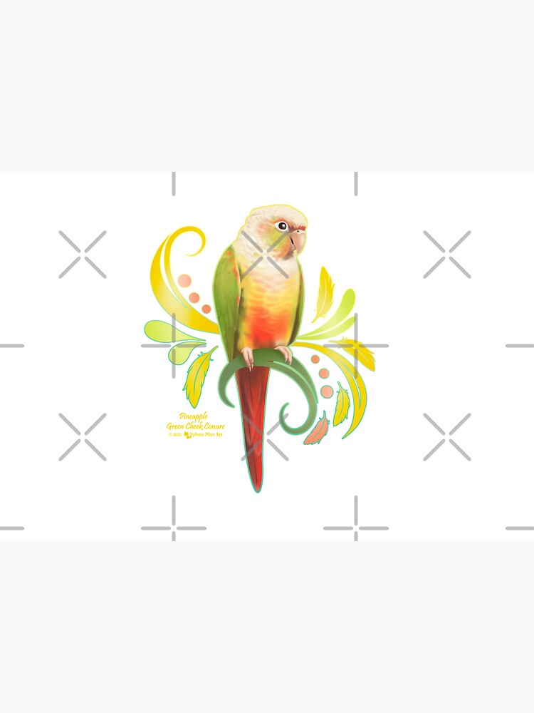 Pineapple Green Cheek Conure by sylvanmist