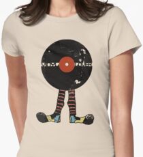 Funny Vinyl Records Lover - Grunge Vinyl Record Women's Fitted T-Shirt