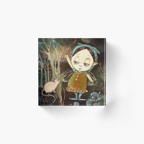 Butterfly catcher fairy Acrylic Block