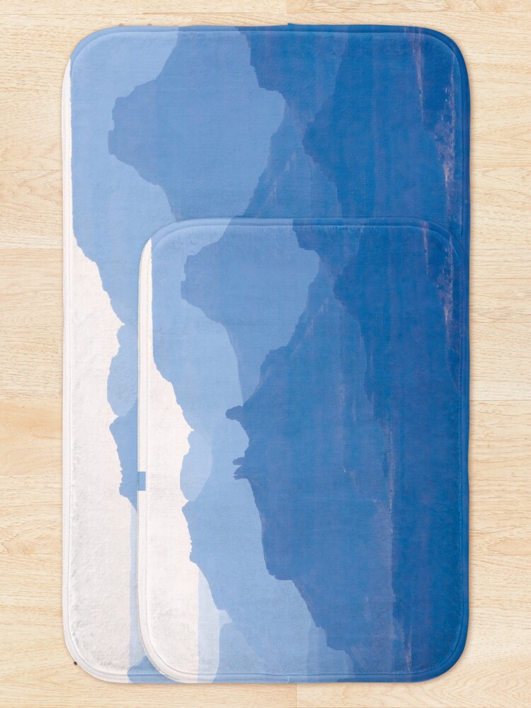 Thumbnail 5 of 6, Bath Mat, Grand Canyon Blue Silhouettes #2 designed and sold by travelways.