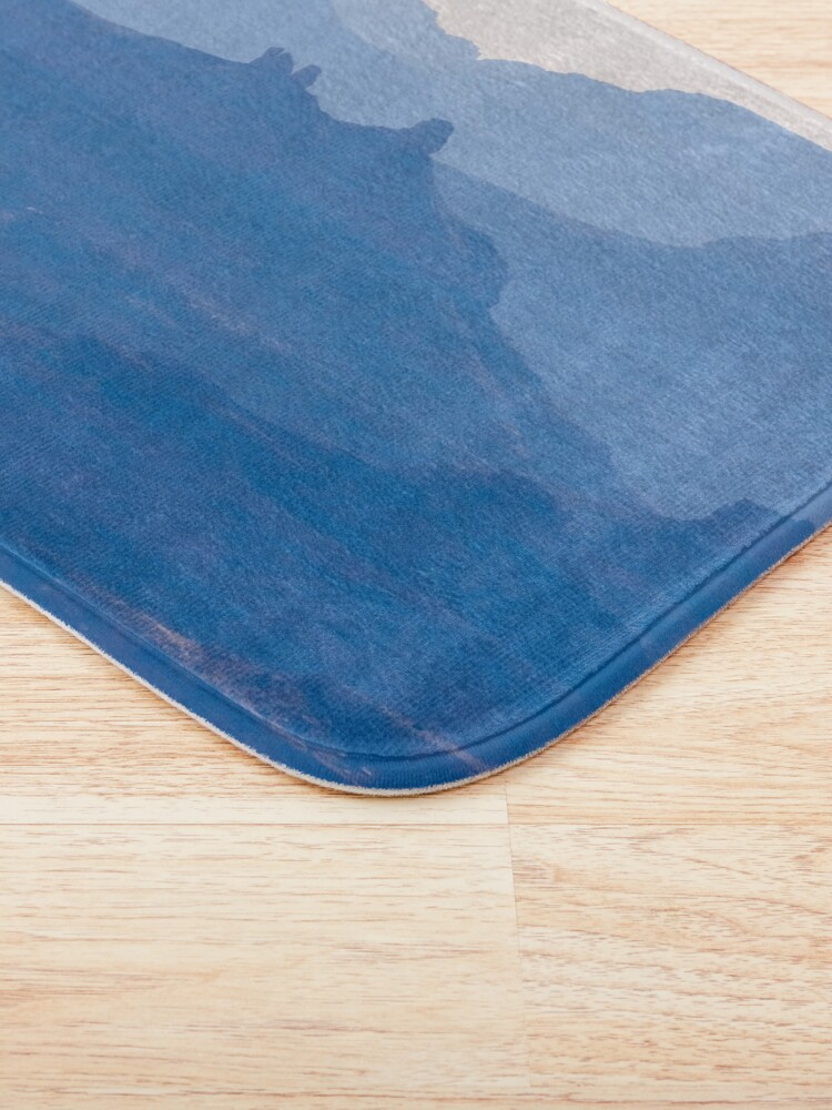 Thumbnail 3 of 6, Bath Mat, Grand Canyon Blue Silhouettes #2 designed and sold by travelways.