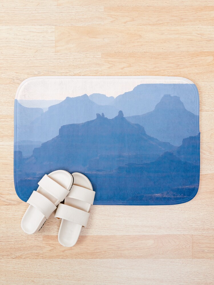 Thumbnail 1 of 6, Bath Mat, Grand Canyon Blue Silhouettes #2 designed and sold by travelways.