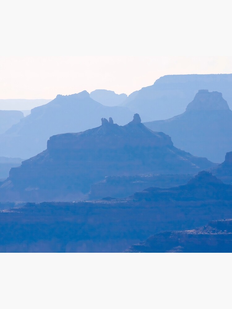 Thumbnail 5 of 5, Shower Curtain, Grand Canyon Blue Silhouettes #2 designed and sold by travelways.