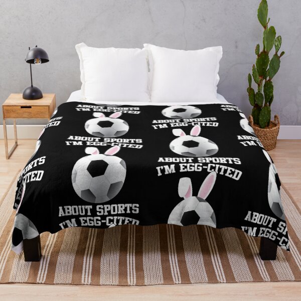 Item preview, I'm Egg-cited About Sports | Easter Soccer Fan designed and sold by GravitiTees.