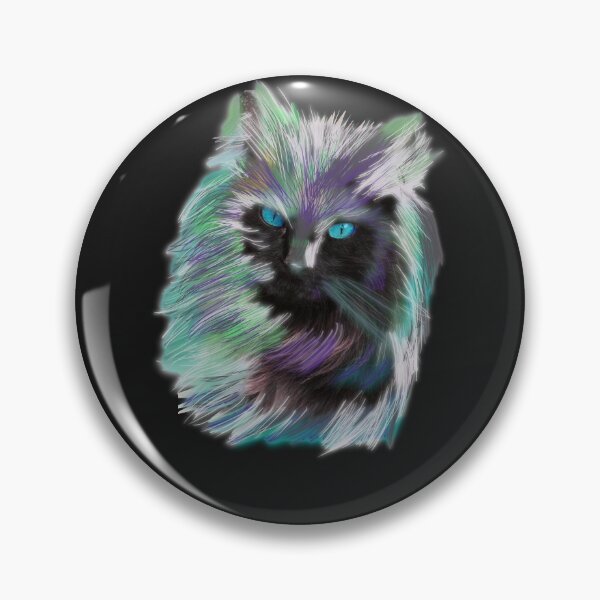 Item preview, Tiger Cat Cat portrait Blue eyed - Spring FLowers designed and sold by goedesign.