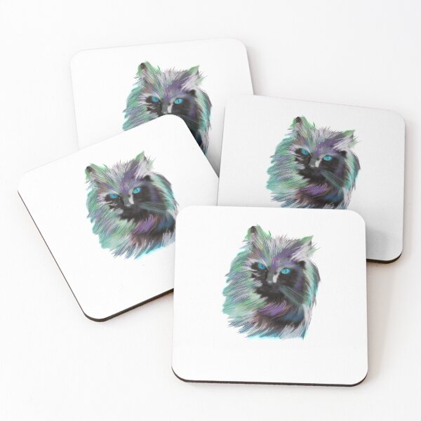 Item preview, Tiger Cat Cat portrait Blue eyed - Spring FLowers designed and sold by goedesign.