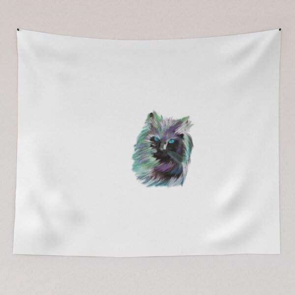 Item preview, Tiger Cat Cat portrait Blue eyed - Spring FLowers designed and sold by goedesign.