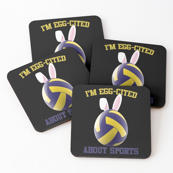 Item preview, I'm Egg-cited About Sports | Easter Volleyball Fan designed and sold by GravitiTees.