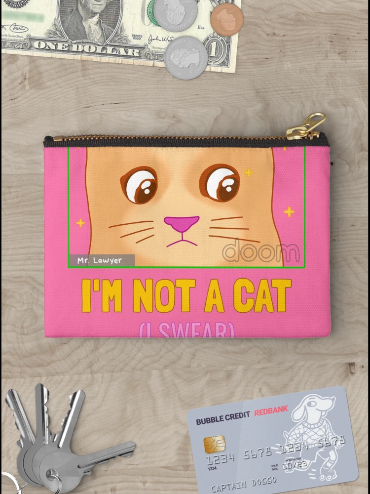 Thumbnail 3 of 4, Zipper Pouch, Zoom Call With a Cat designed and sold by RedsStickerShop.