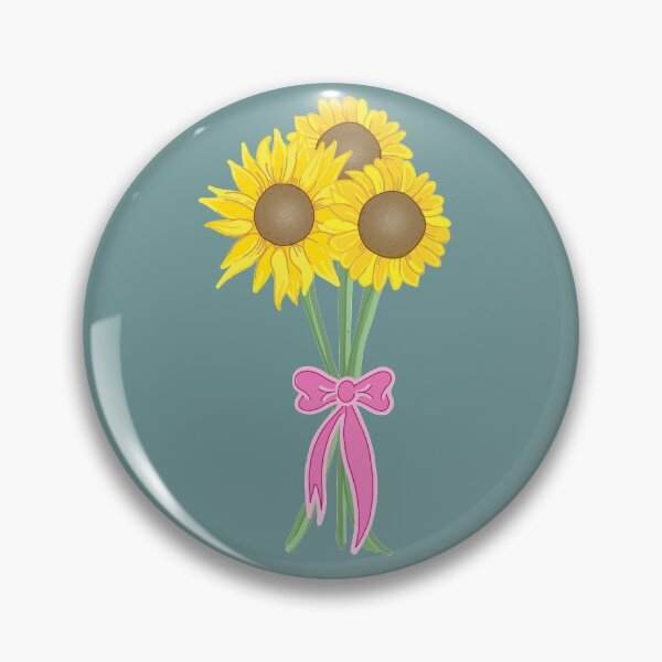 Artikelvorschau, Blumenstrauß der Sonnenblume mit Schleife, All Over Print Teal Hintergrund entworfen und verkauft von 10pmCreations.