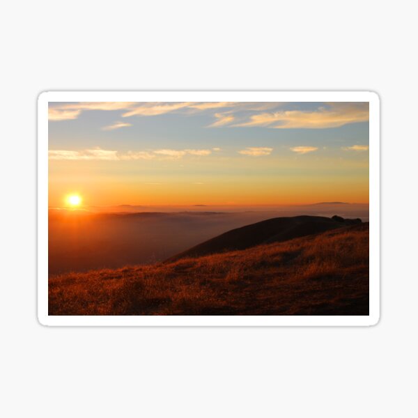 Mt Diablo sunset III Sticker