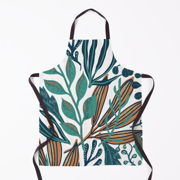 Item preview, Blue and Orange Leaves Pattern designed and sold by Pique-Interest.