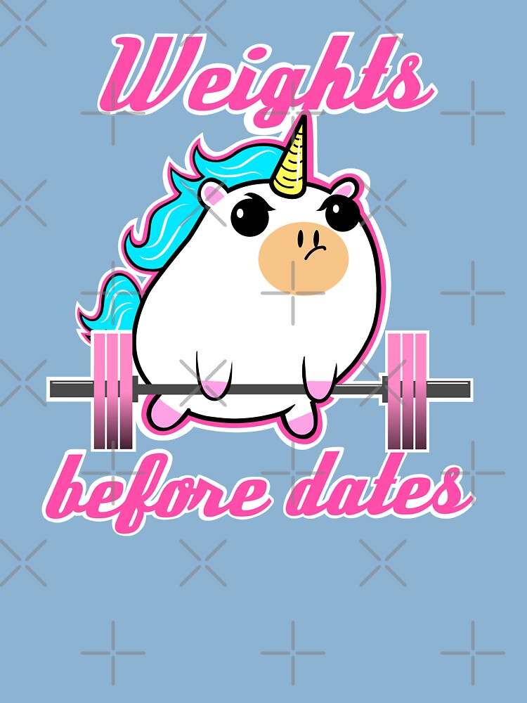 Weights Before Dates Unicorn Gym Weight Lifting Shirt & Tank Top