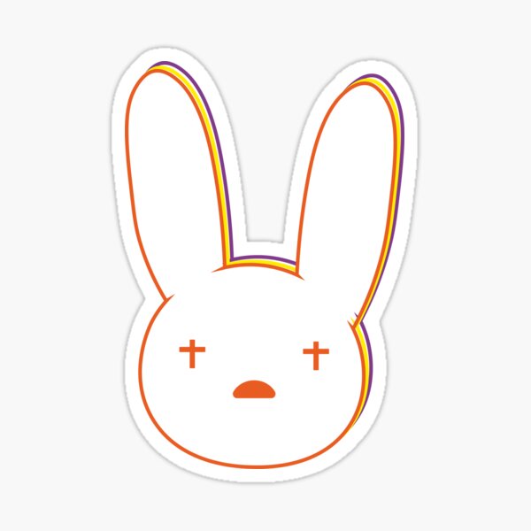 Bad Bunny Sticker for Sale by blobblesart