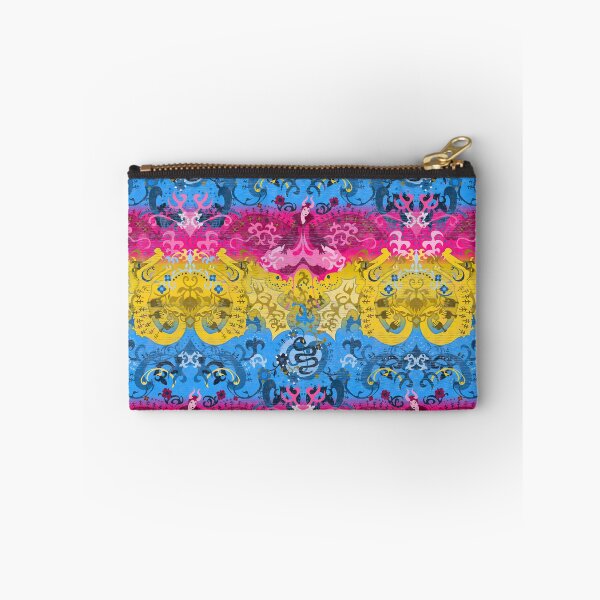 Item preview, Pansexual Dragon Damask -- Pansexual Pride Flag Colors designed and sold by ArgyleImp.