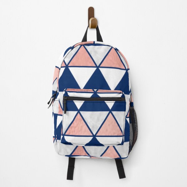 Item preview, Rose gold, navy and marble triangles pattern designed and sold by MLD112.