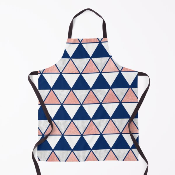 Item preview, Rose gold, navy and marble triangles pattern designed and sold by MLD112.