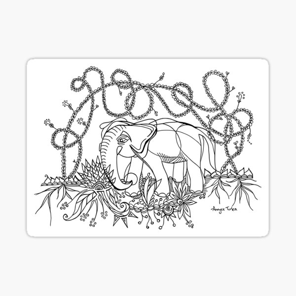 Roaming Elephant Sticker