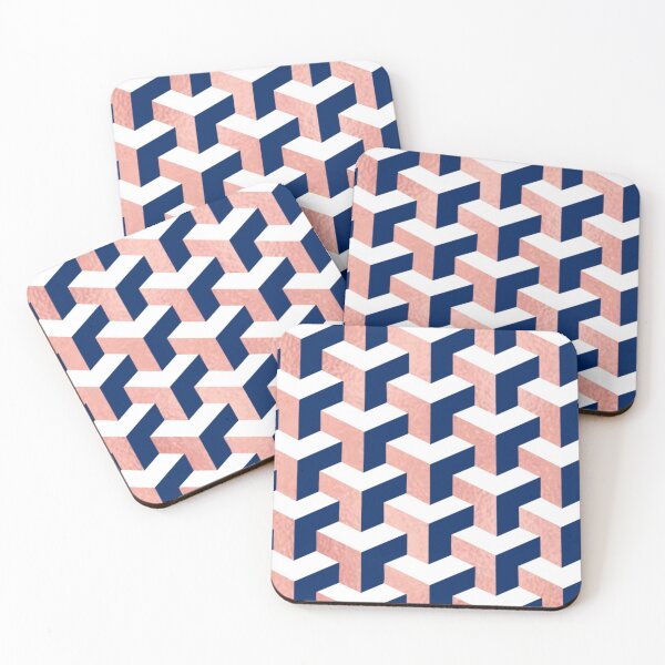Item preview, Rose gold, navy and white pattern 2 designed and sold by MLD112.