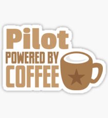 pilot powered by coffee Sticker