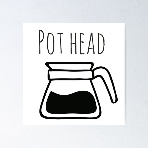 Item preview, Hipster Pot head, coffee pot lovers designed and sold by CreativeEmily.