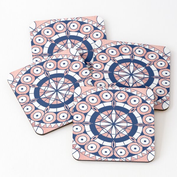 Item preview, Rose gold and navy tile design  designed and sold by MLD112.
