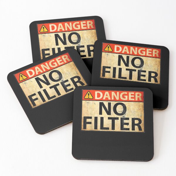 Item preview, Danger No Filter Warning Sign Funny designed and sold by michaelscoe.