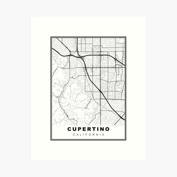 Item preview, Cupertino Map designed and sold by Tamas Das.