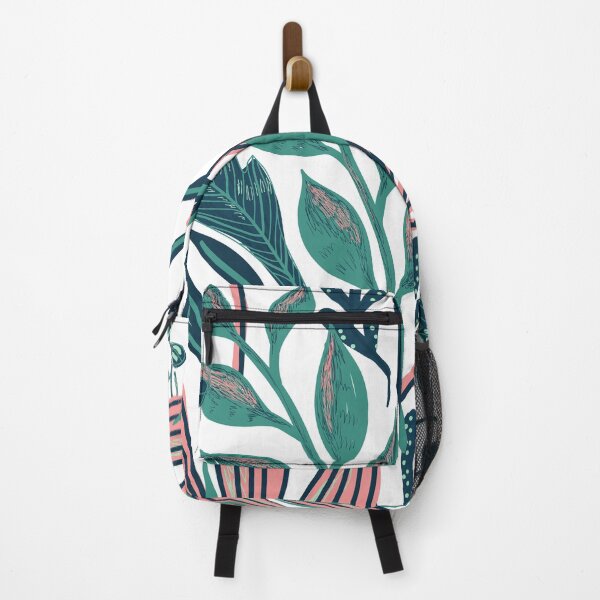 Item preview, Green and Pink Leaves Pattern designed and sold by Pique-Interest.