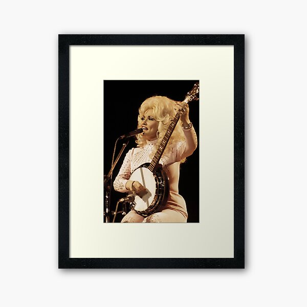 portrait partons playing banjo Framed Art Print