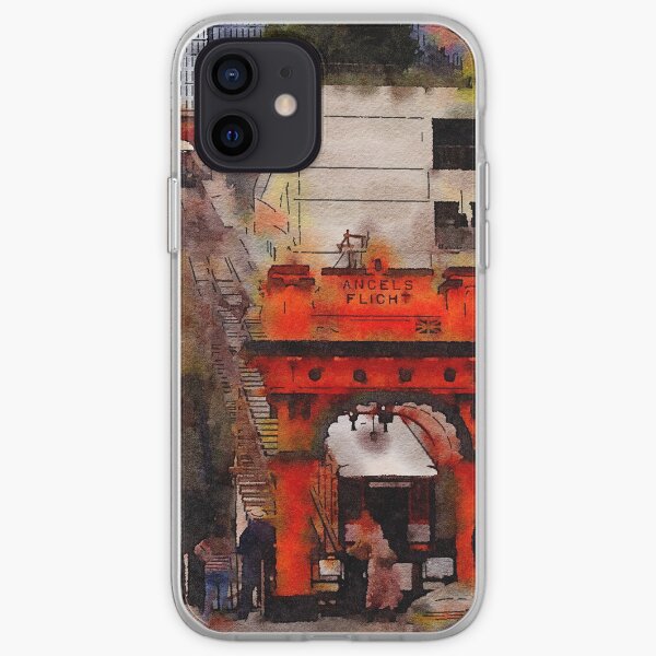 Angels Flight, Los Angeles, California Watercolor iPhone Soft Case