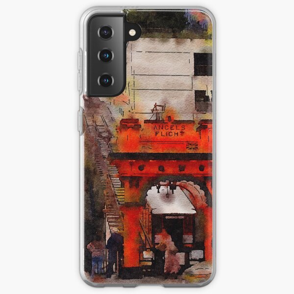 Angels Flight, Los Angeles, California Watercolor Samsung Galaxy Soft Case